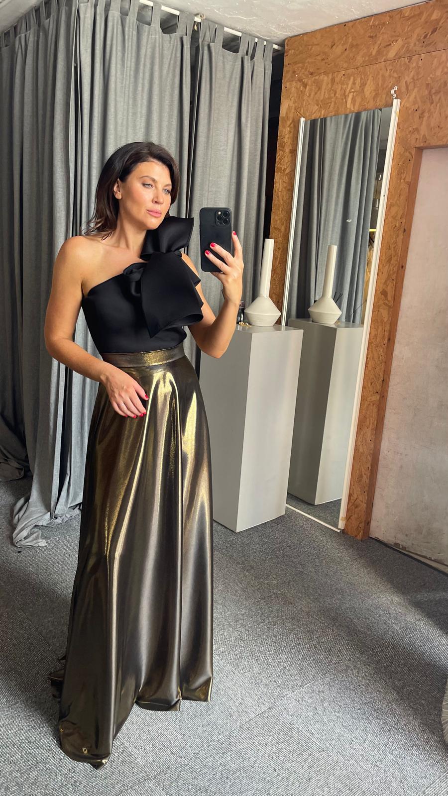 Metallic circle skirt best sale