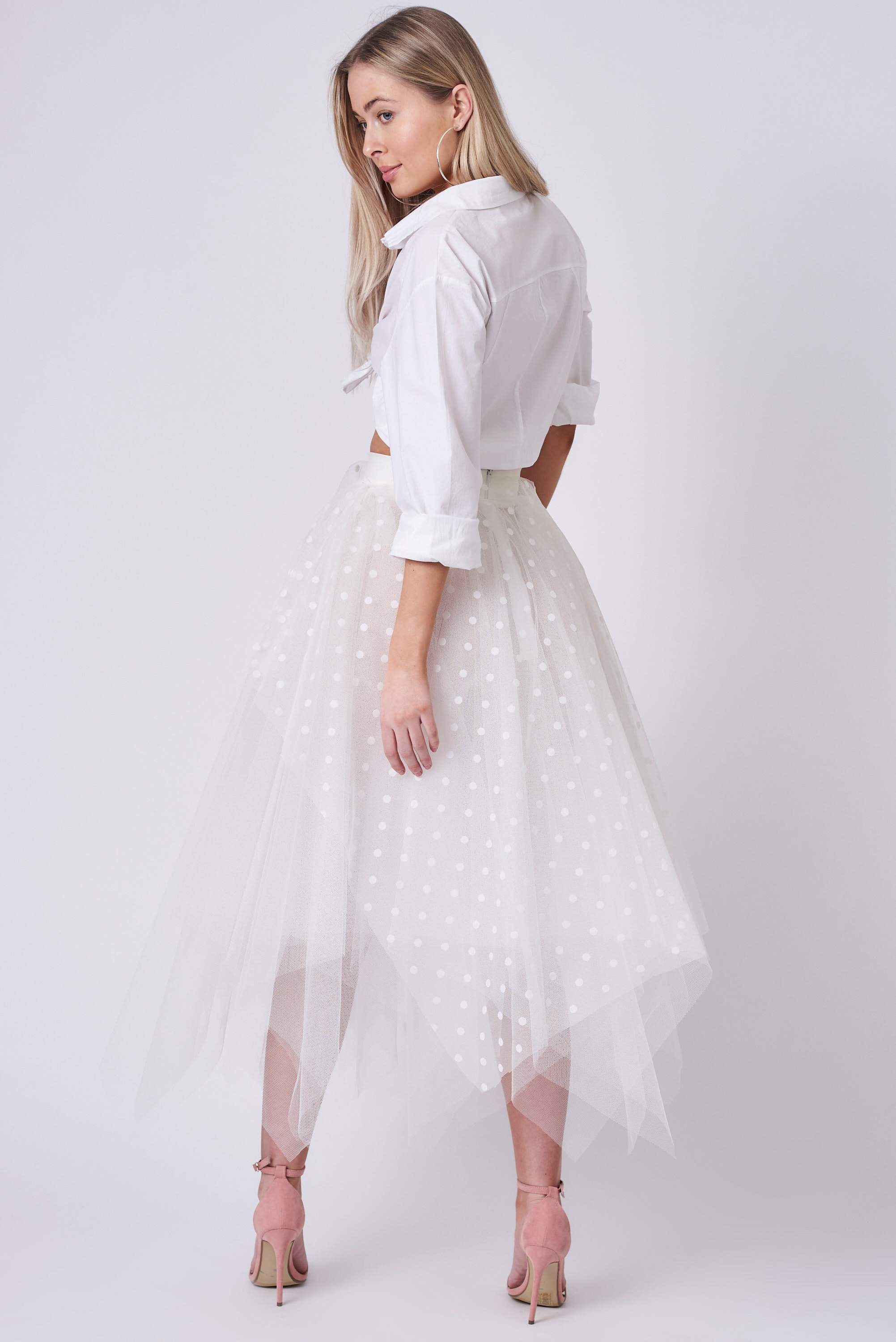 Ivory Polka Dot Choppy Tulle Skirt – Kirsty Doyle Wedding