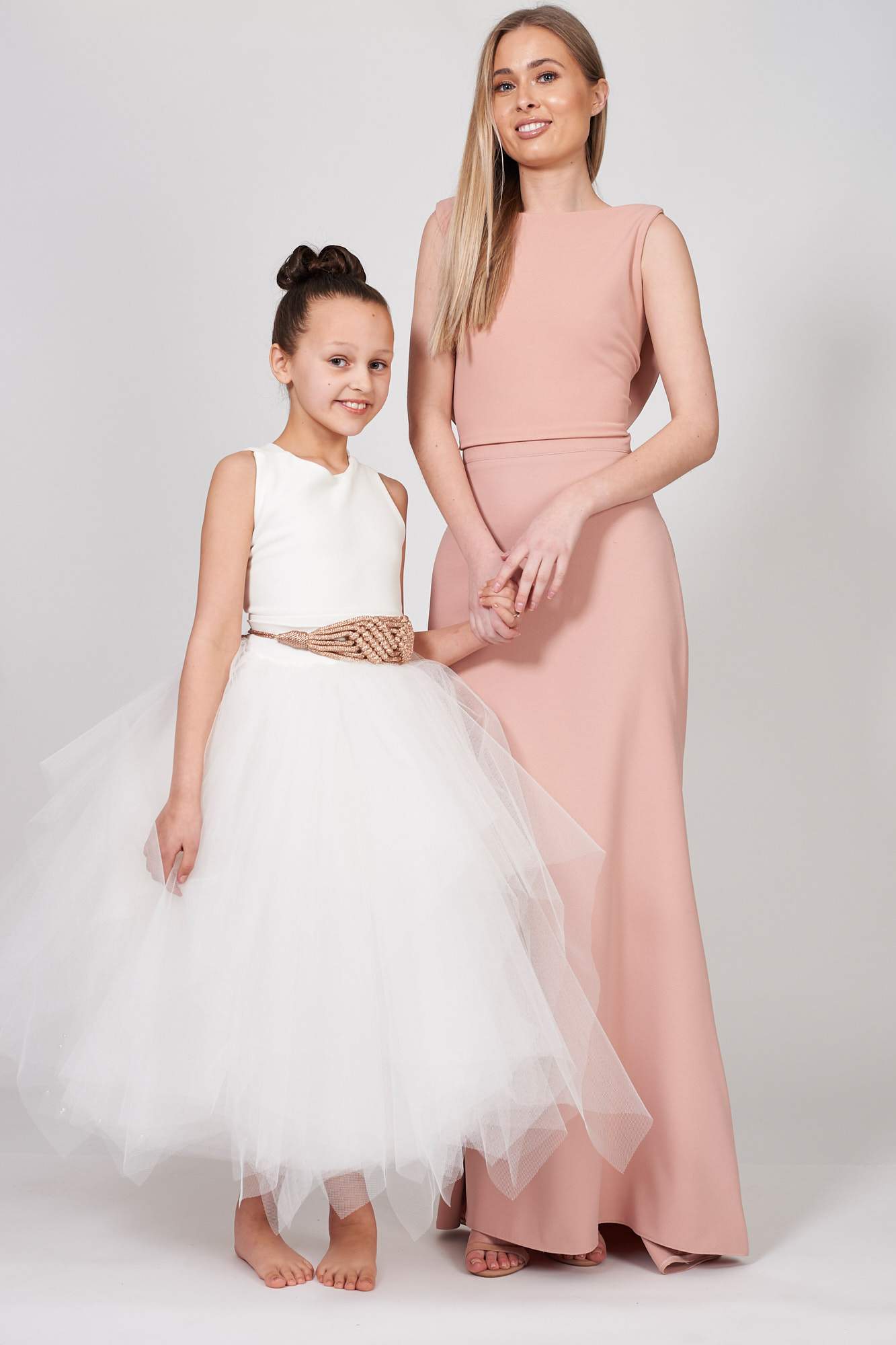 Children's dusky pink bridesmaid dresses best sale