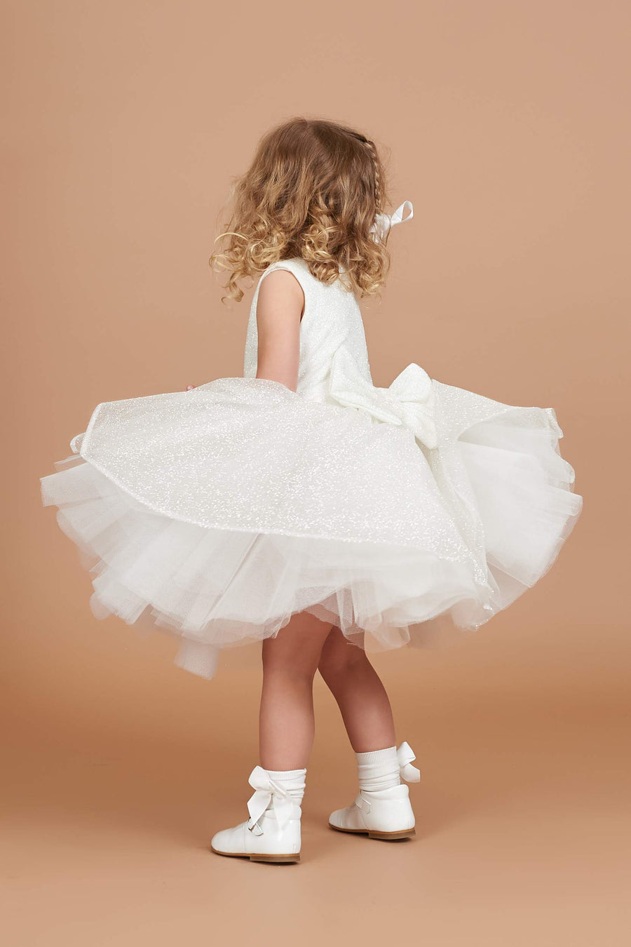 Brea Glitter Flower Girl Dress