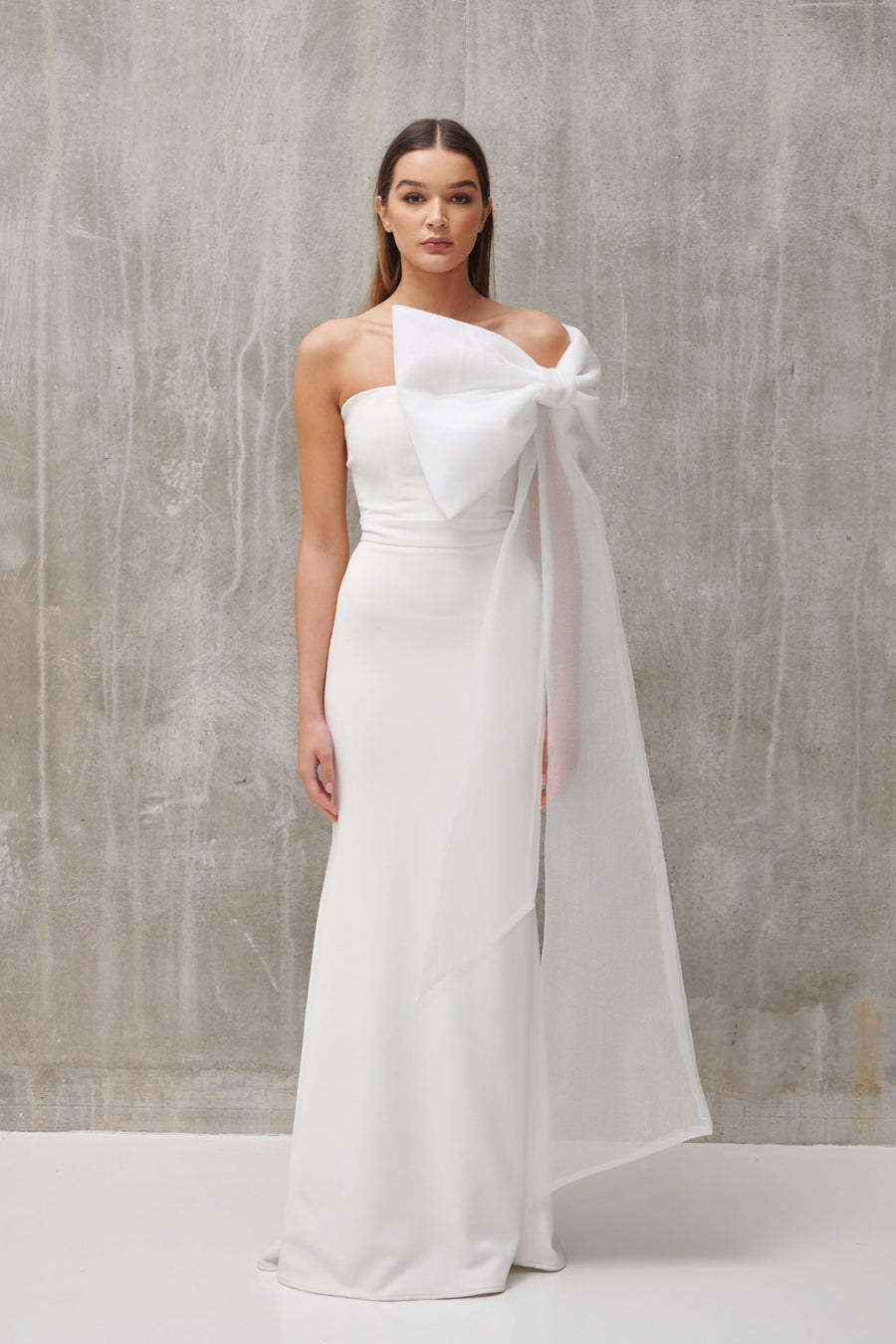Tania Bandeau Bow Bridal Dress