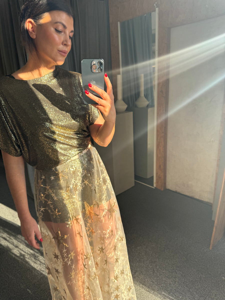 Gold metallic Tee/Dress