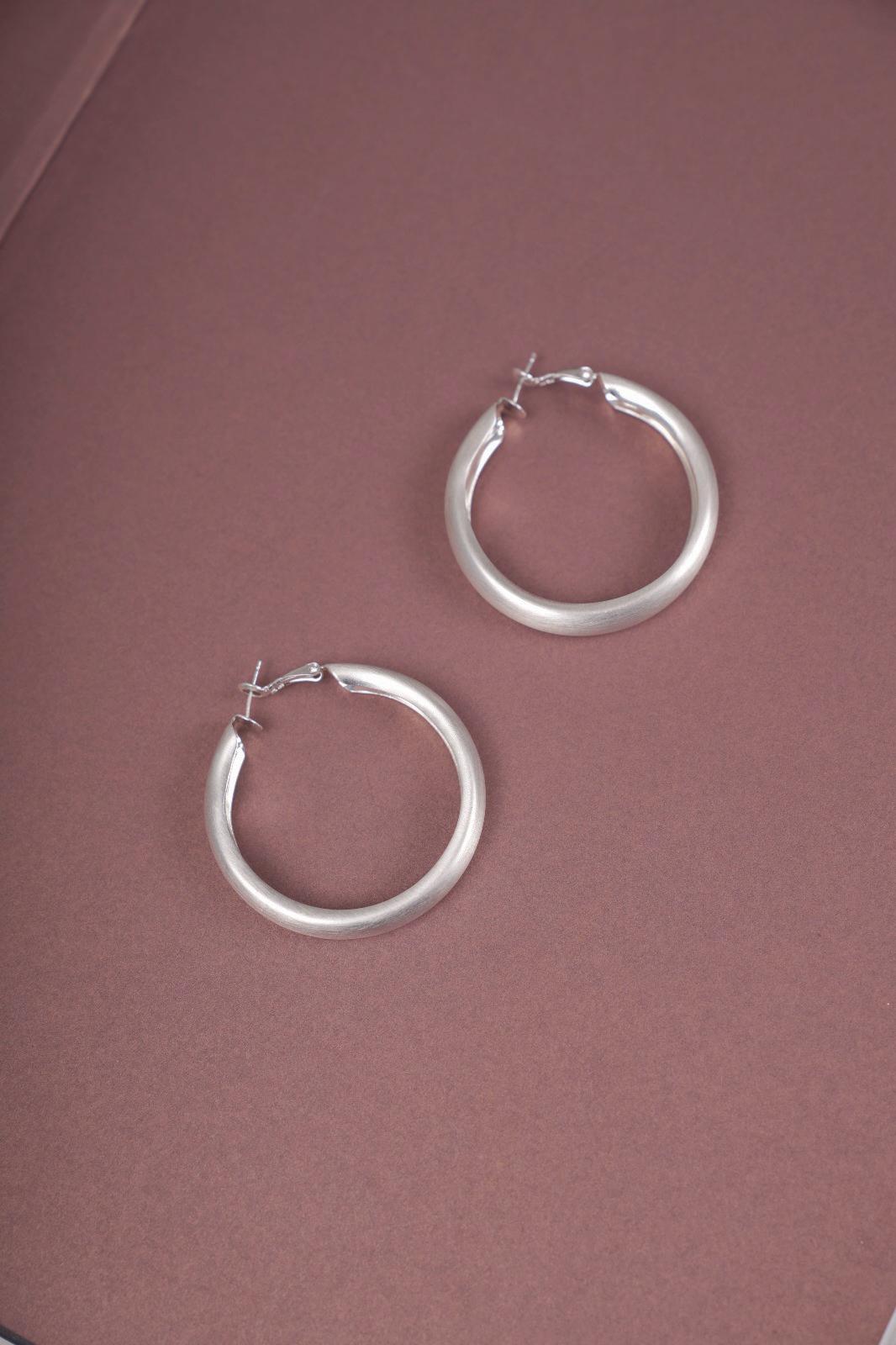 Selena Silver Hoop Earring