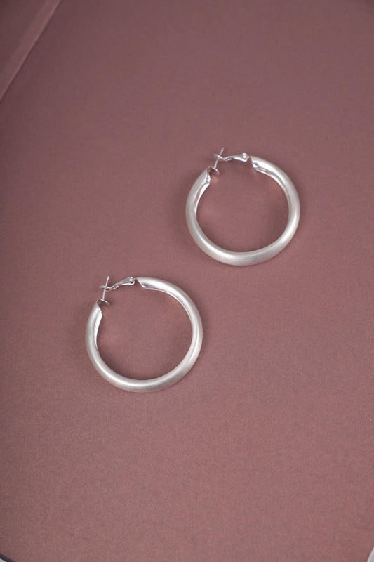 Selena Silver Hoop Earring