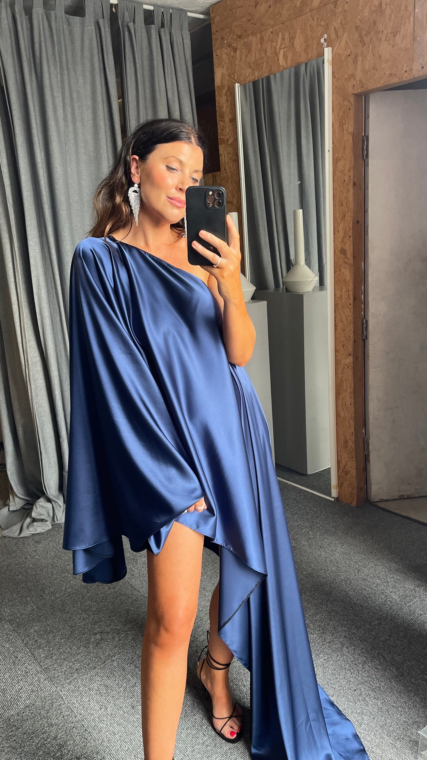 Navy Drape Dress - SALE