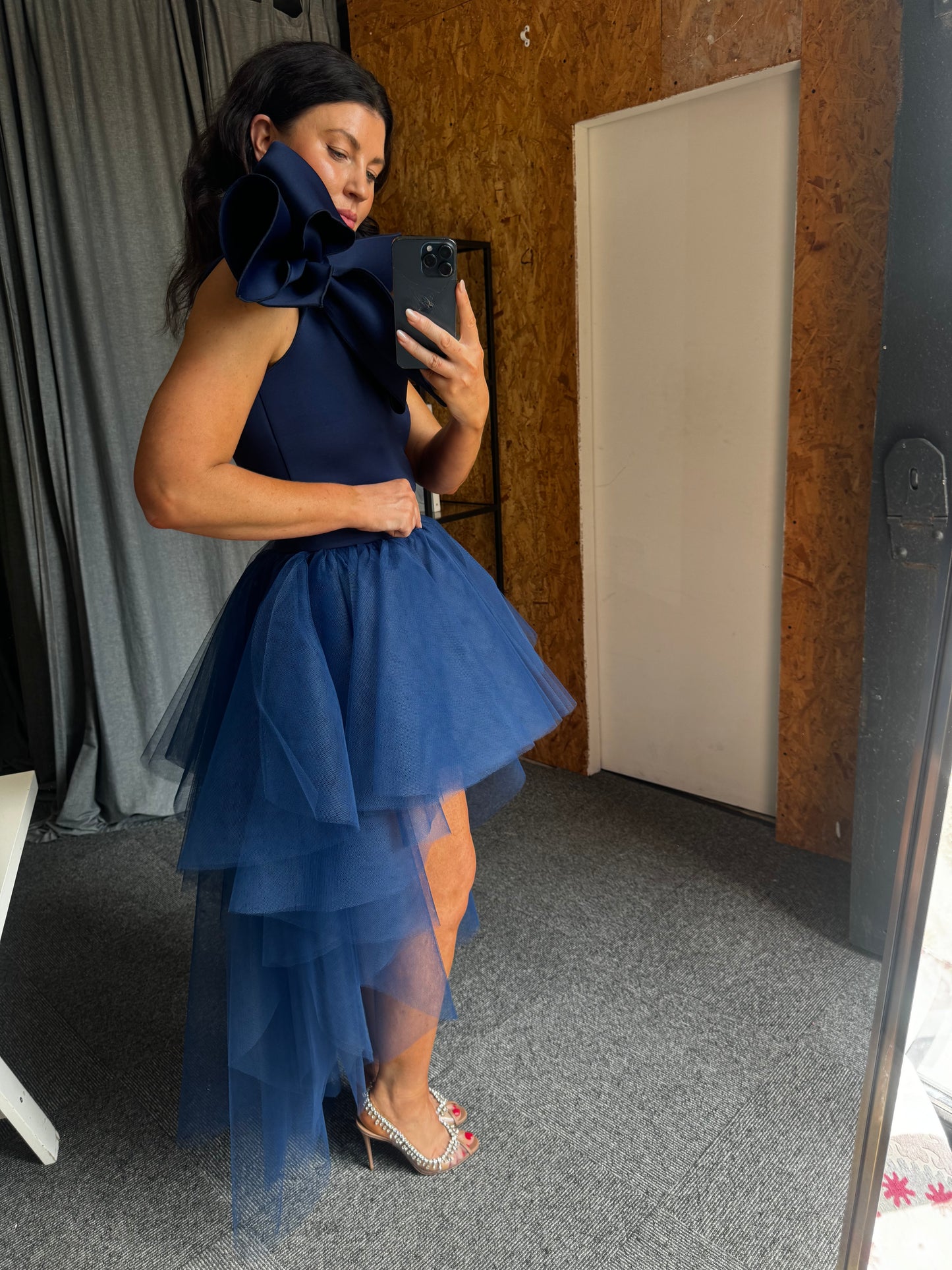 Navy Roxy Tulle Skirt