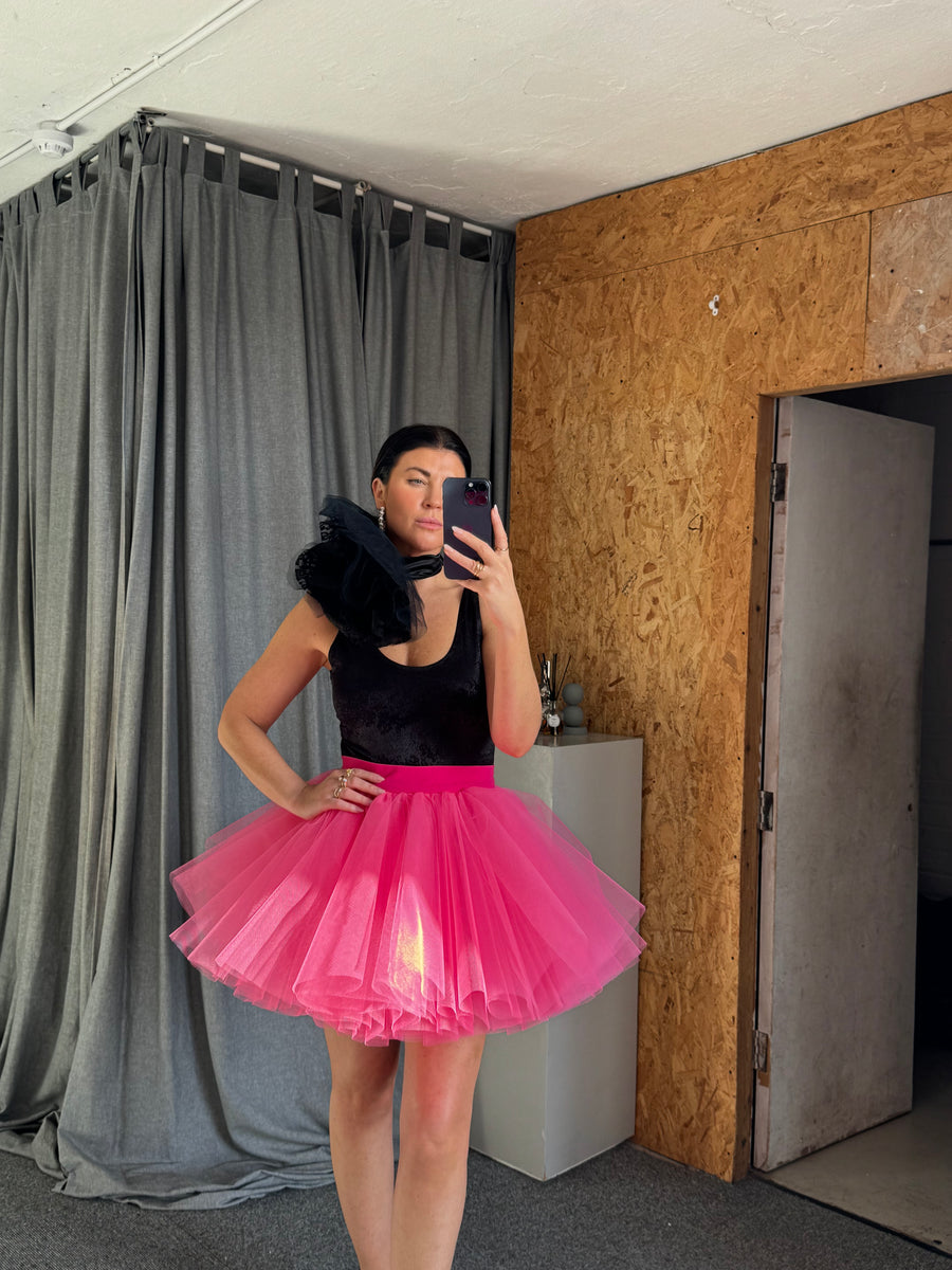 Fluffy Pink Mini Tulle Skirt