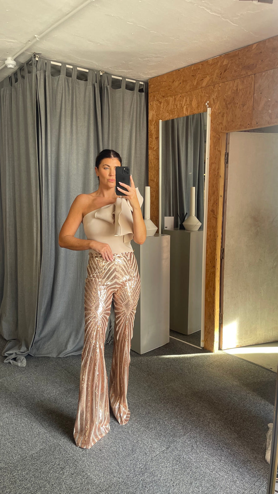 Ltd Edition Rose Gold Sequin Trousers