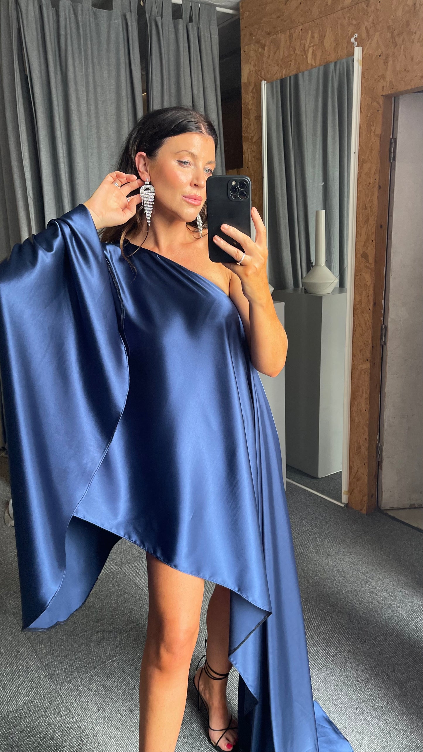 Navy Drape Dress - SALE