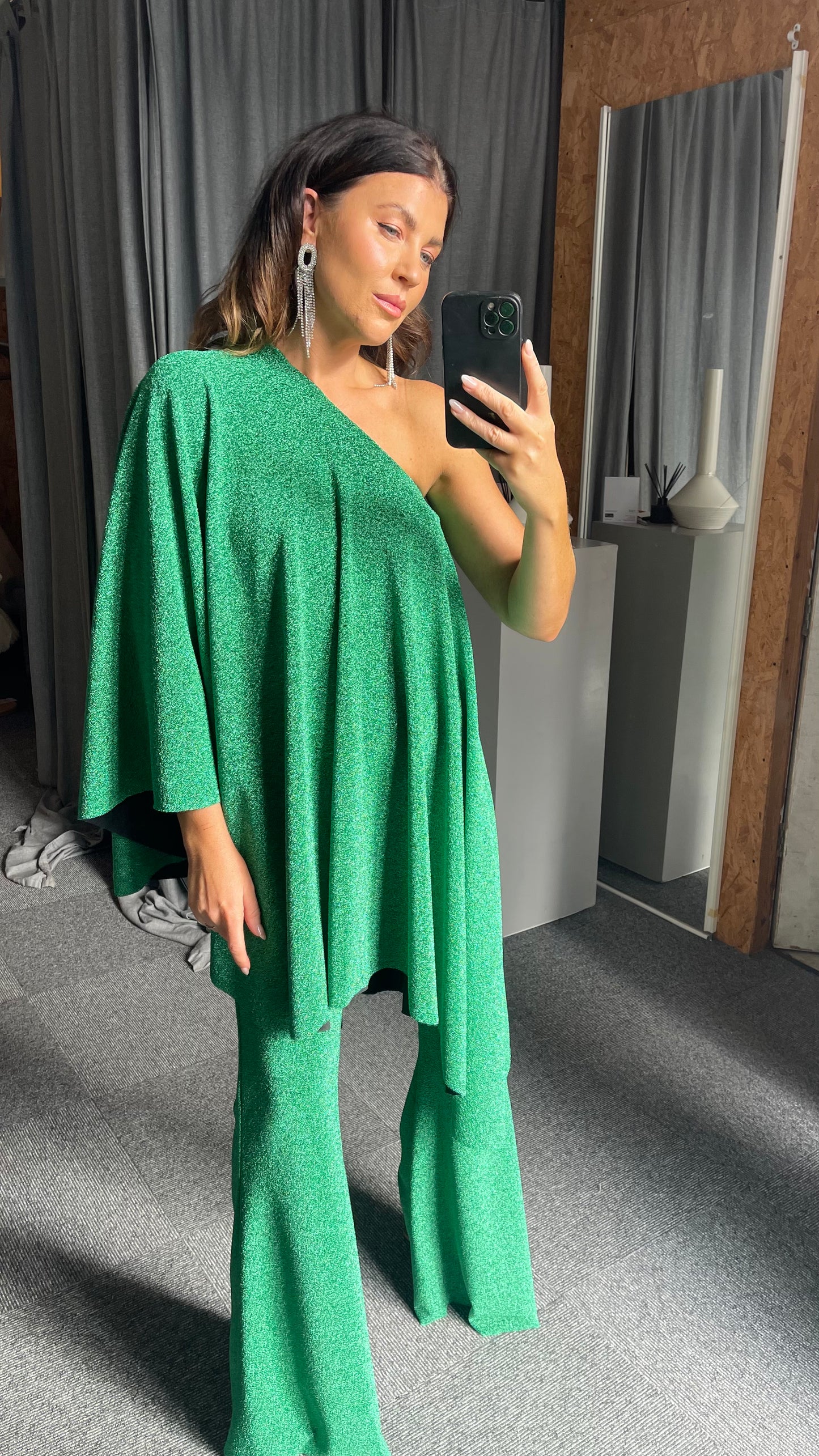 Emerald Glitter Multiway Taba Suit