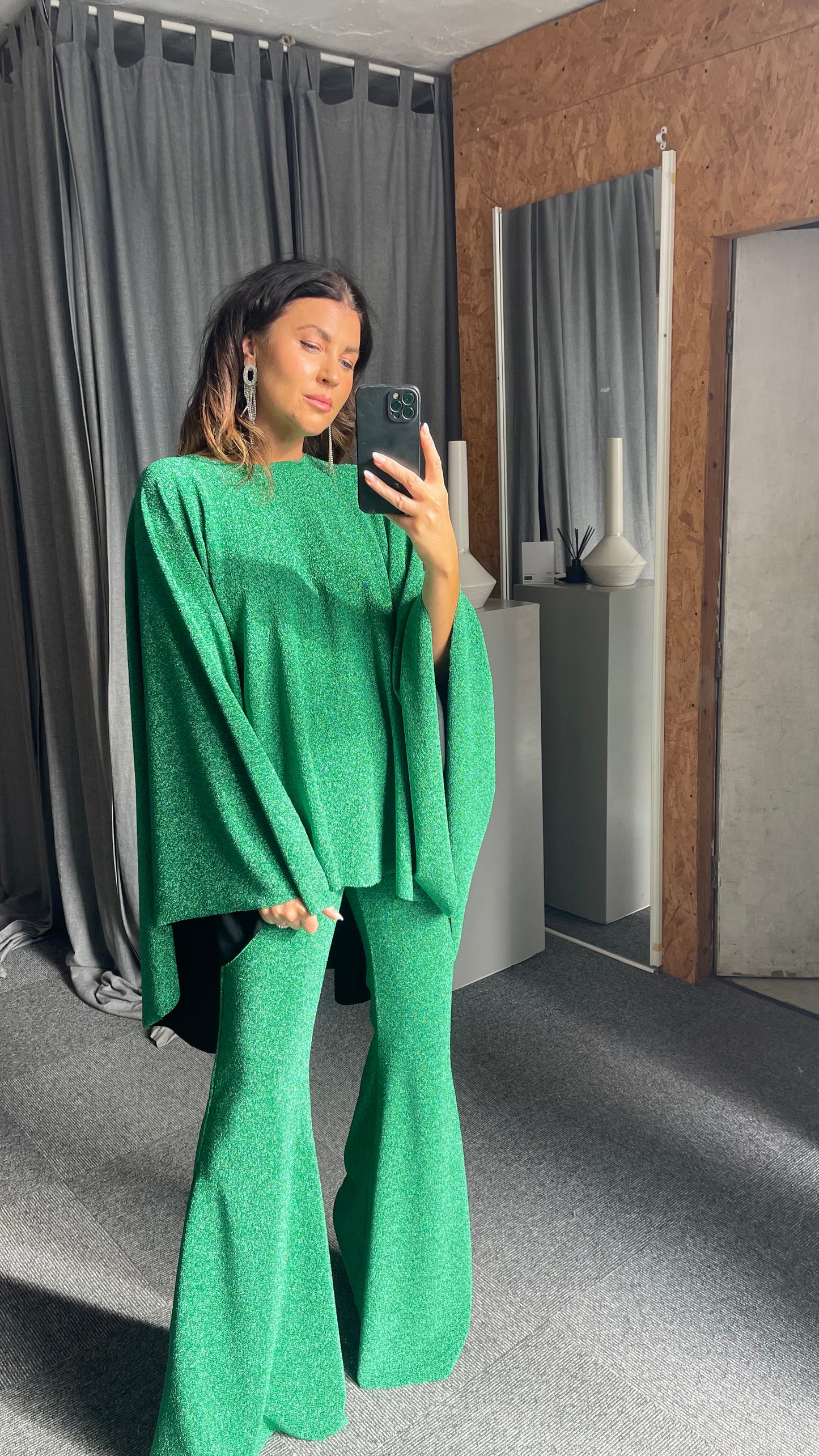 Emerald Glitter Multiway Taba Suit