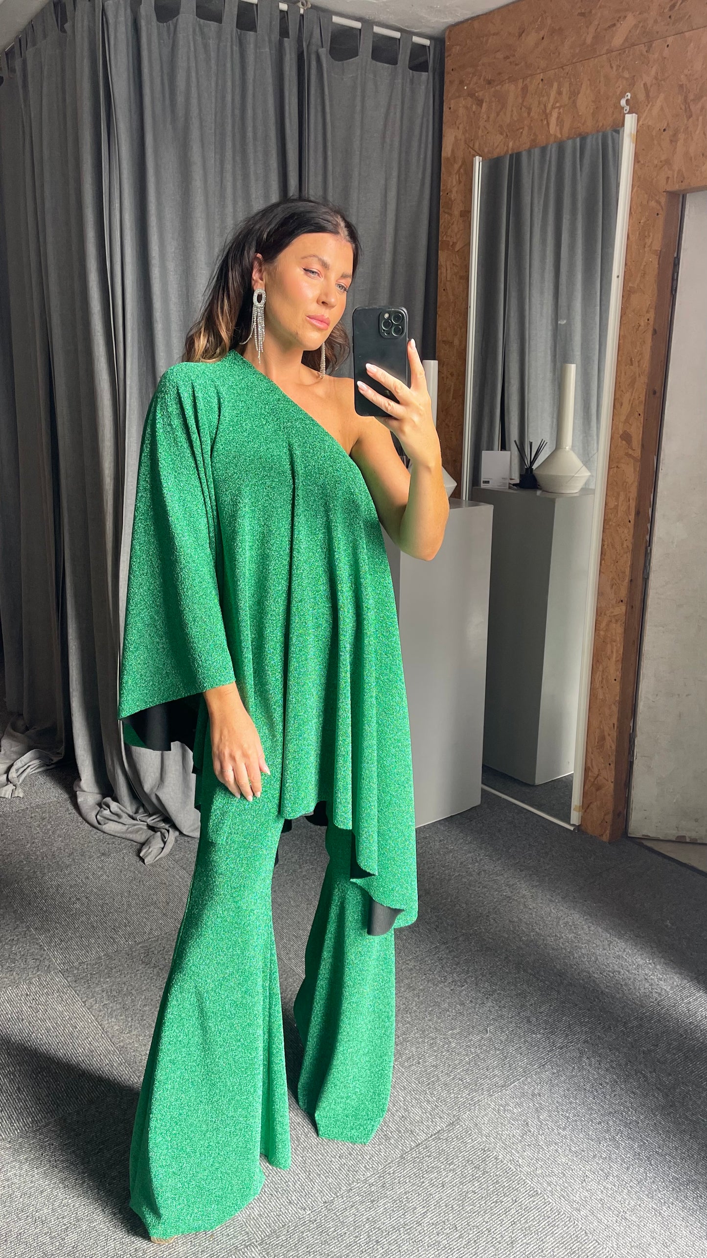 Emerald Glitter Multiway Taba Suit