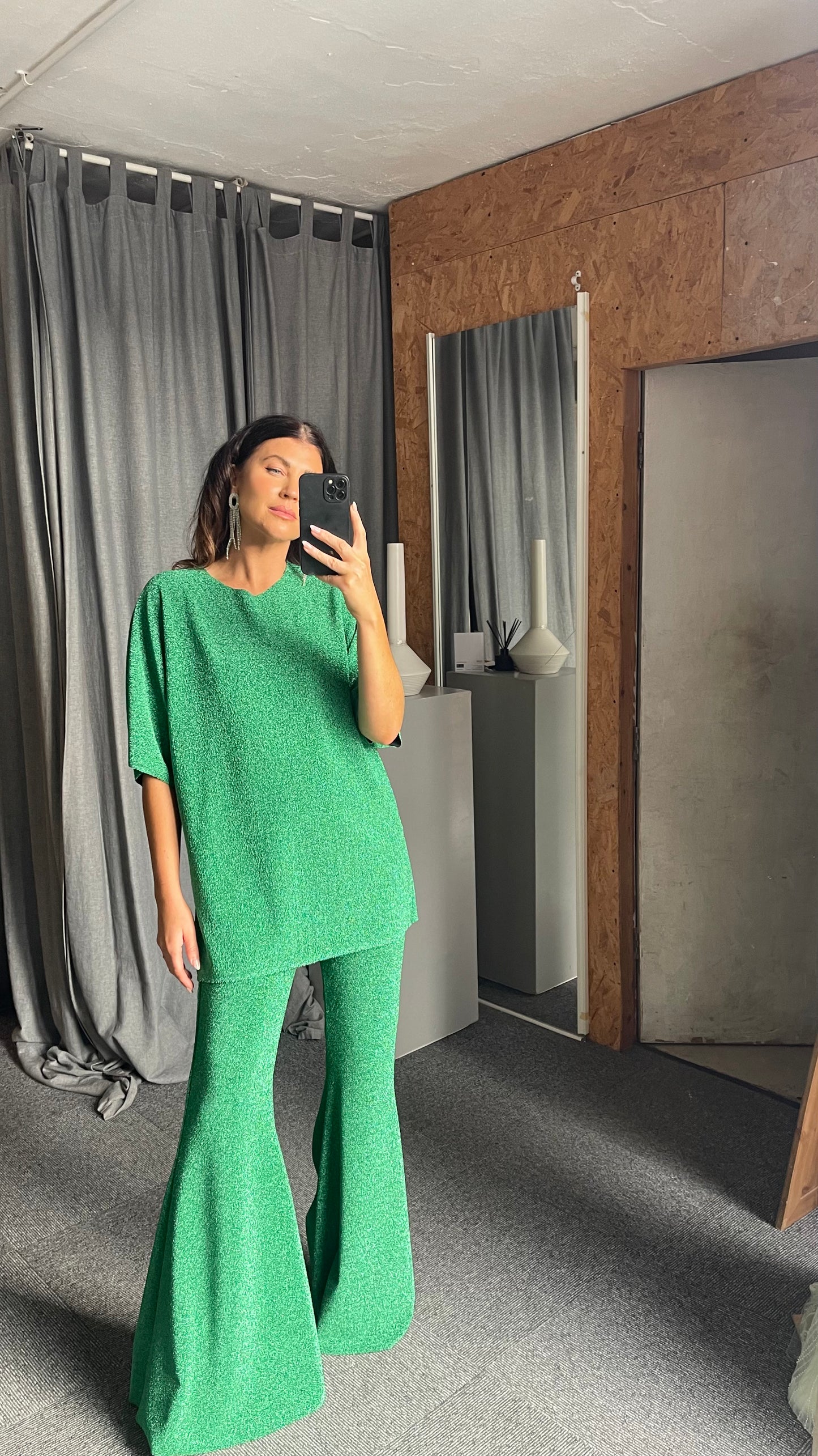 Emerald Glitter Oversized Tee