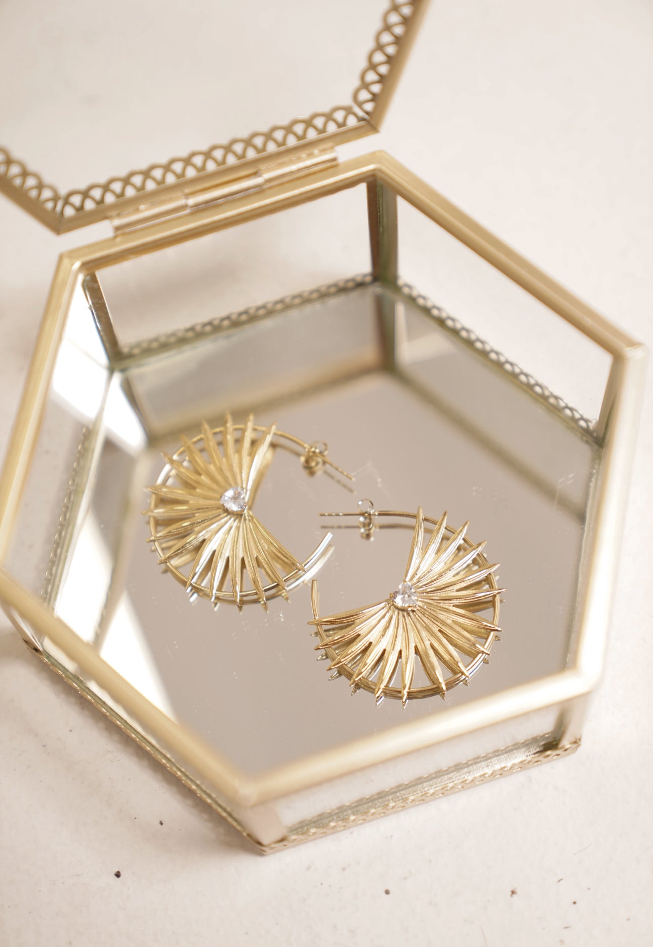 Aria Gold Half Circle Earrings