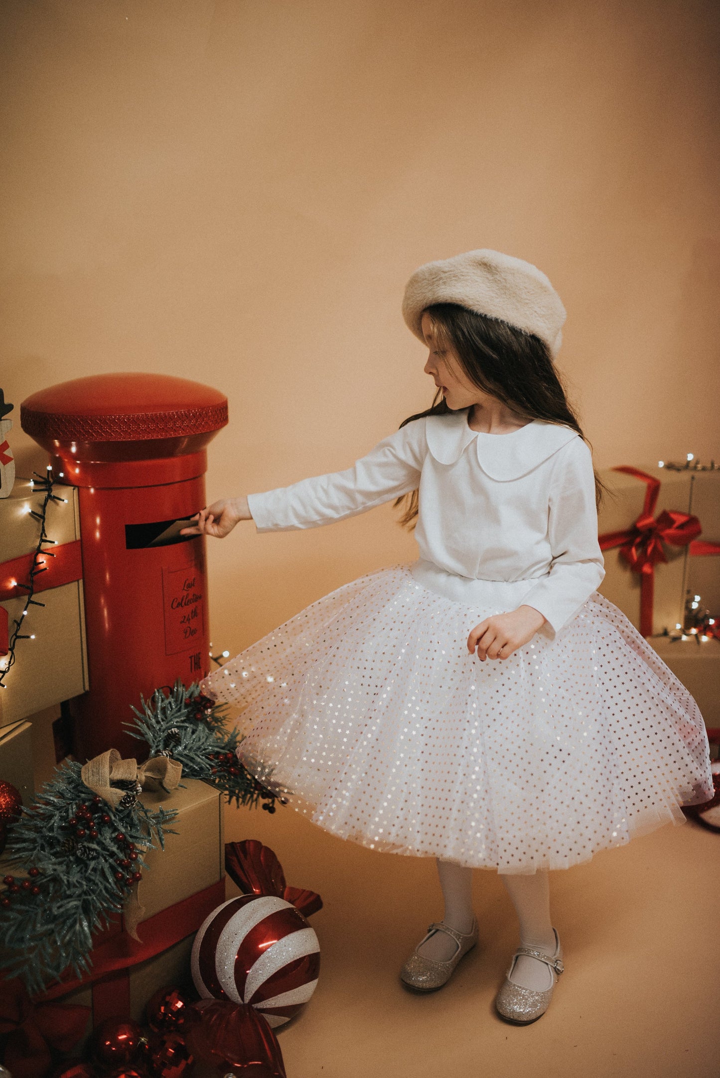 Ivory Sparkle Tulle Kids Skirt