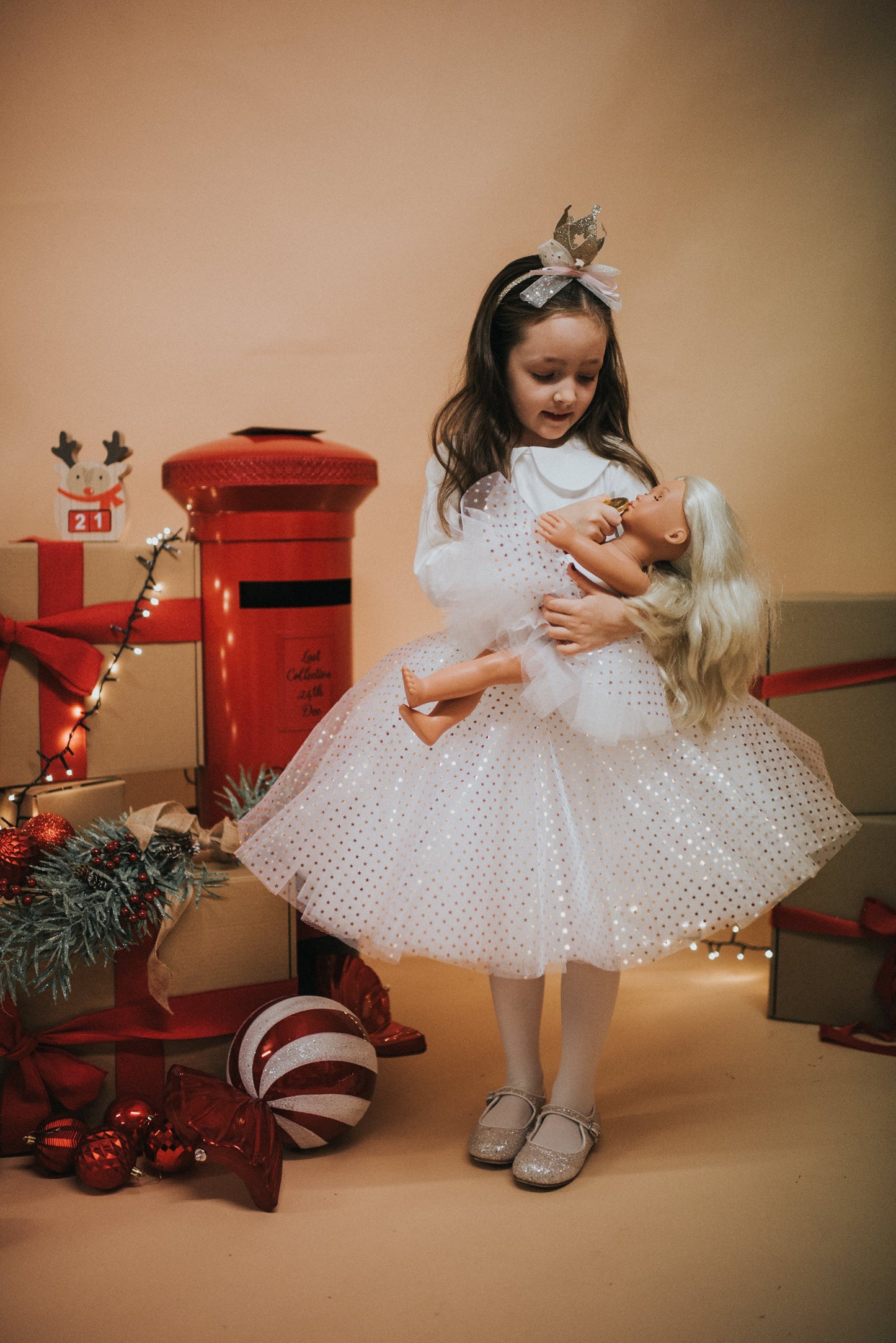 Ivory Sparkle Tulle Kids Skirt