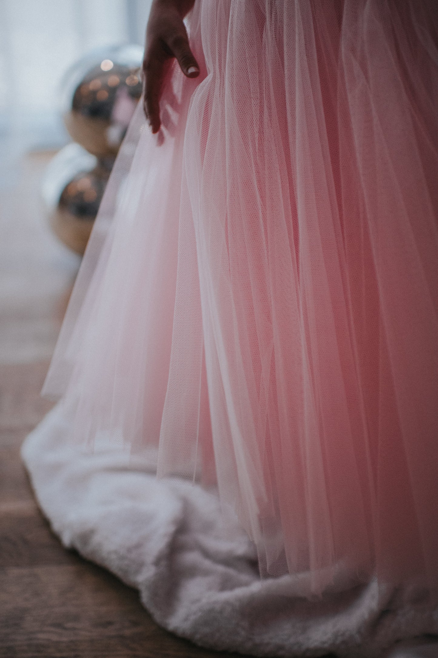 Pink Tulle Kids Midi Skirt