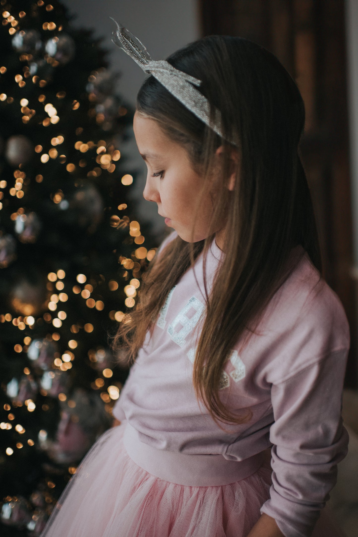 Pink Tulle Kids Midi Skirt