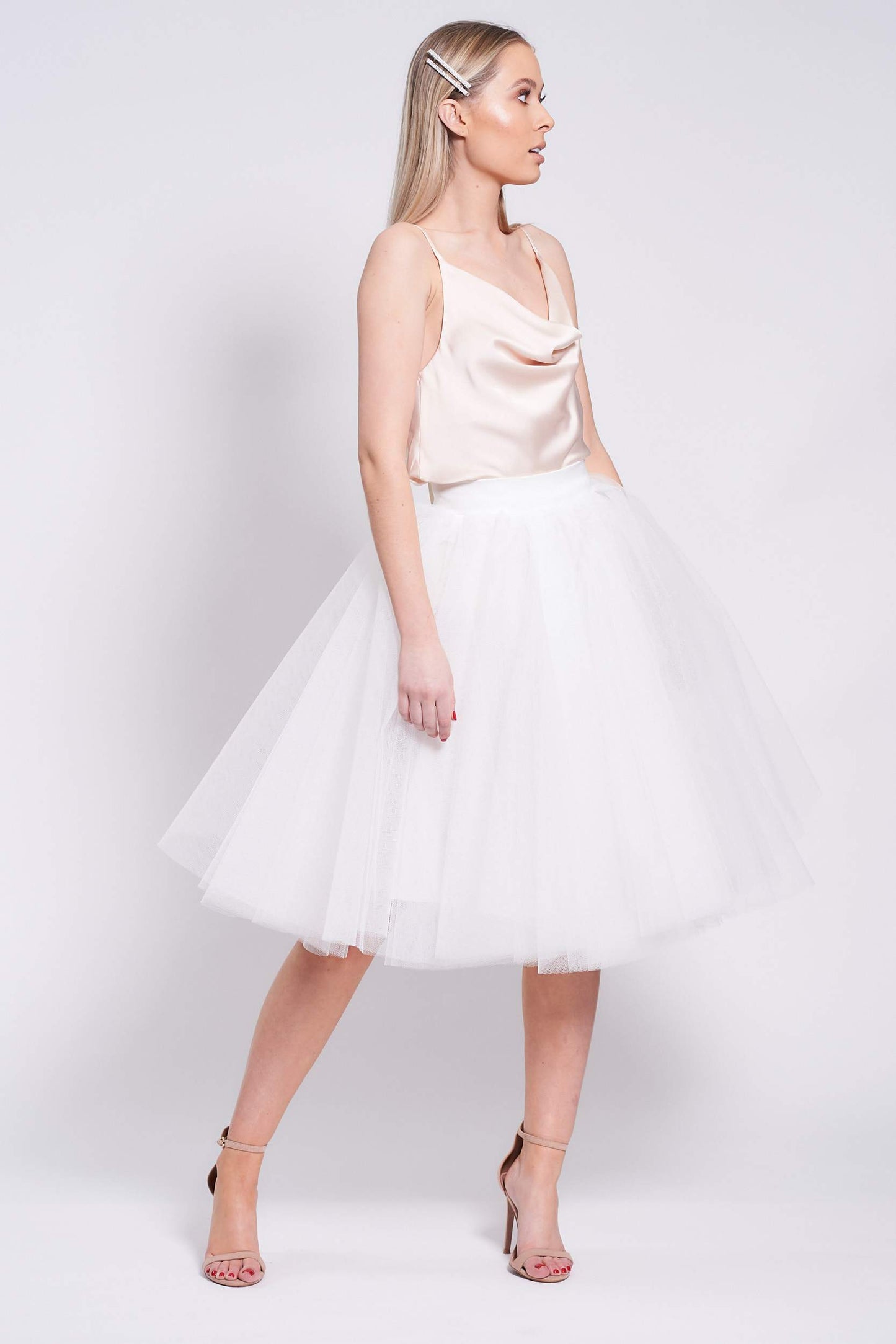 Ivory Standard Length Tulle Skirt