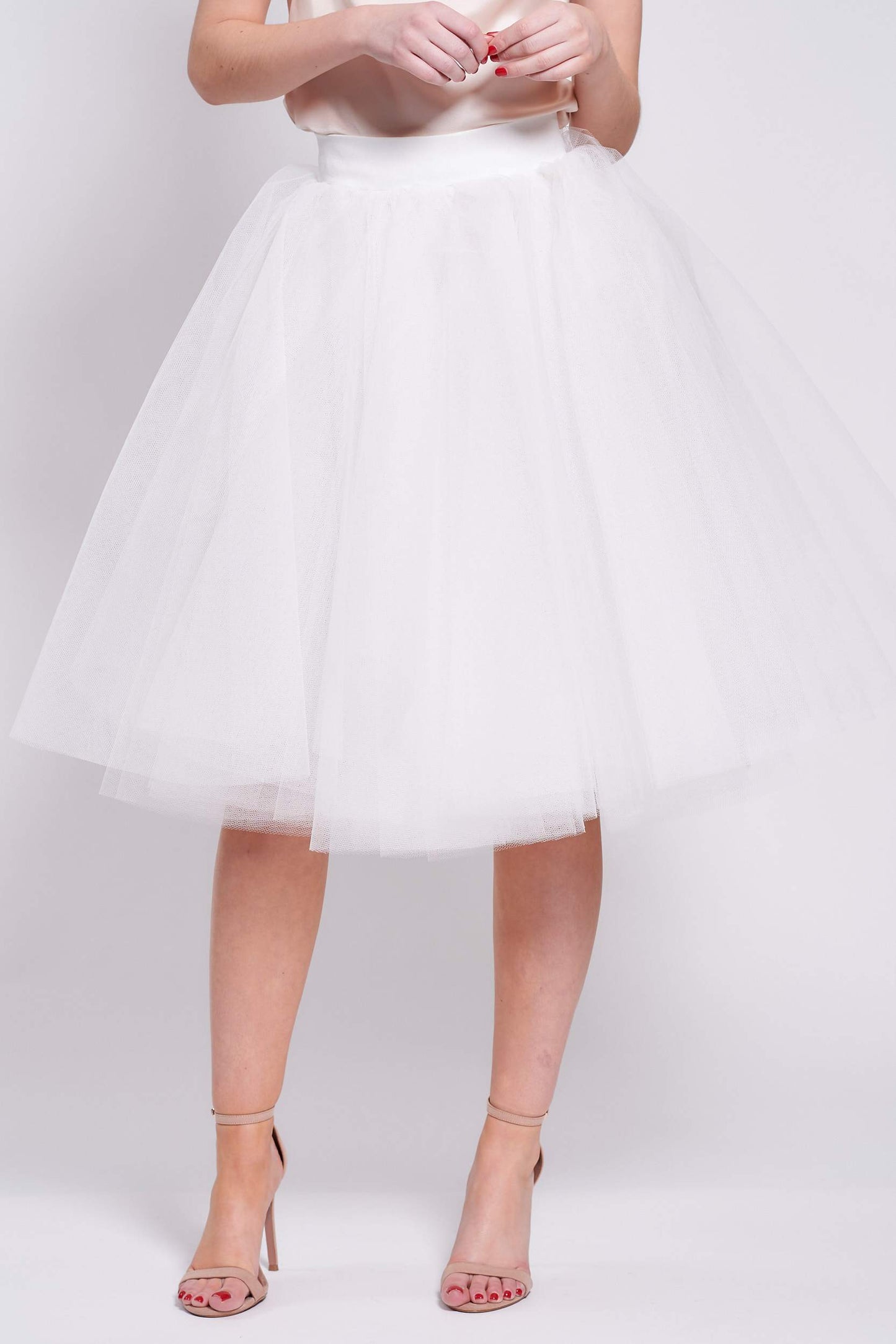 Ivory Standard Length Tulle Skirt