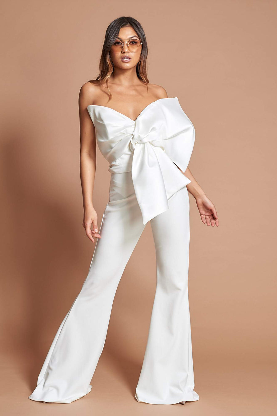 Ivory Tailored Mid Flares
