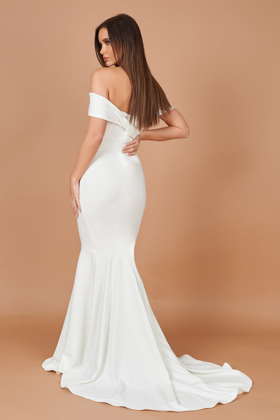 Ivory Stella Fluted Bridesmaid Dress