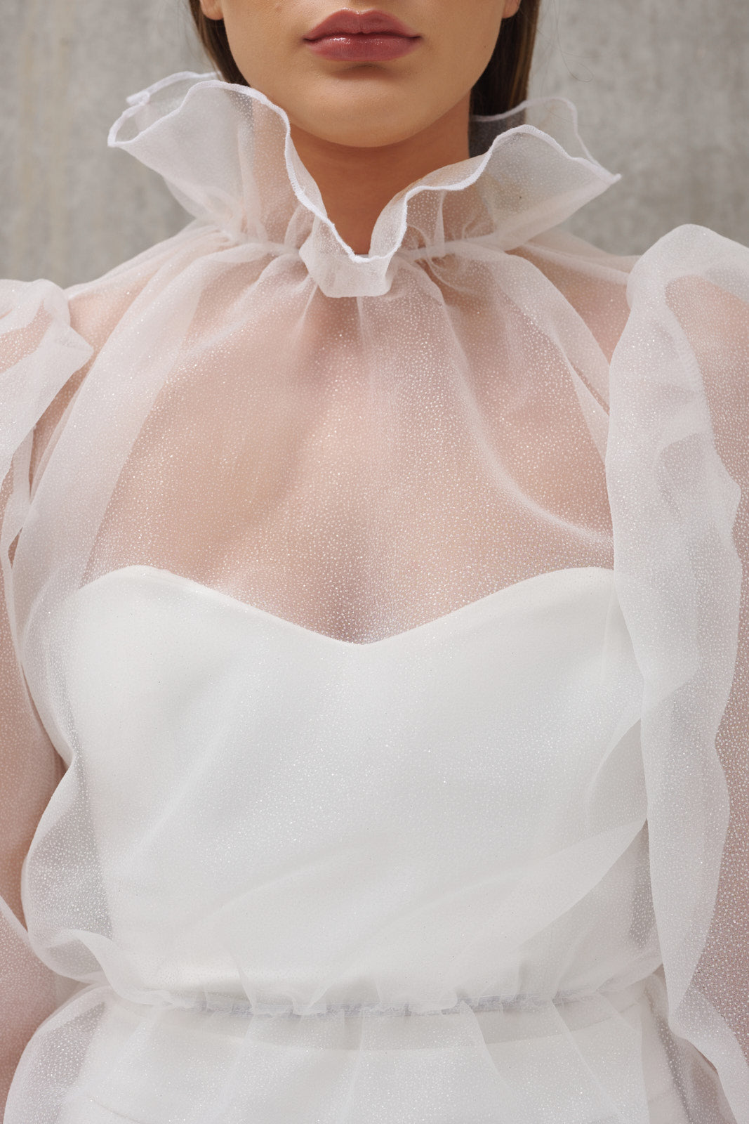 Organza Ruffle Bridal Top