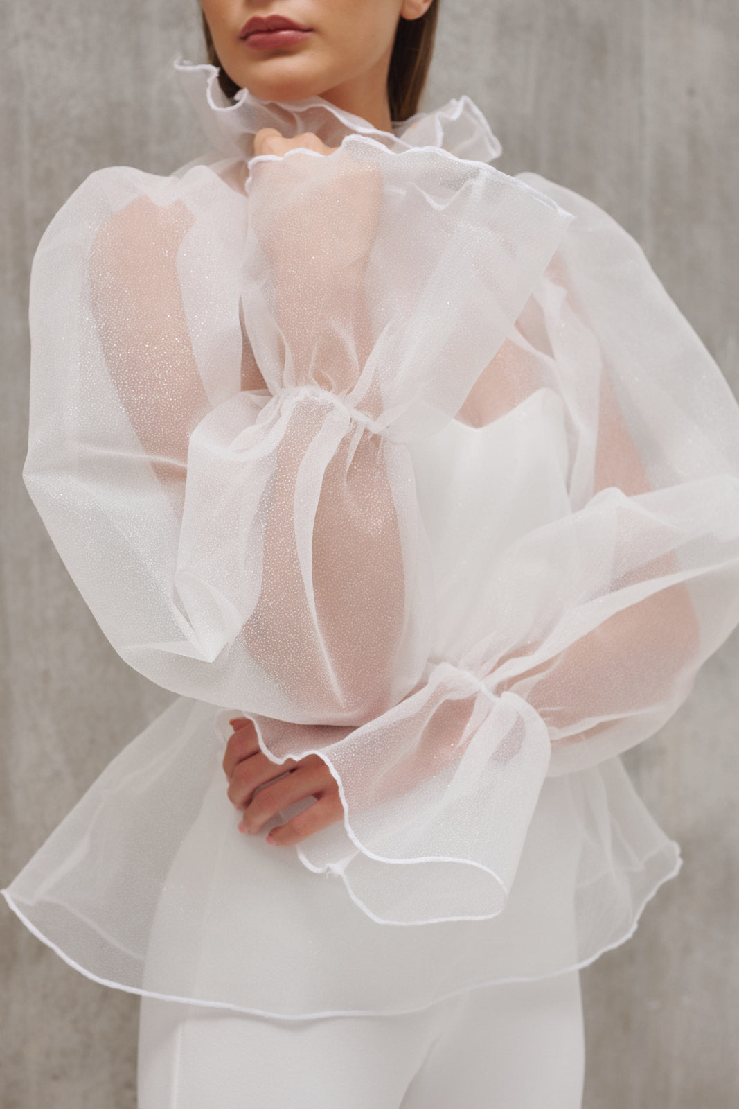 Organza Ruffle Bridal Top