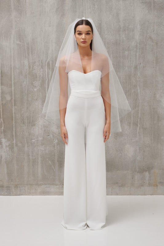 Sweetheart Wide Leg Bridal Jumpsuit