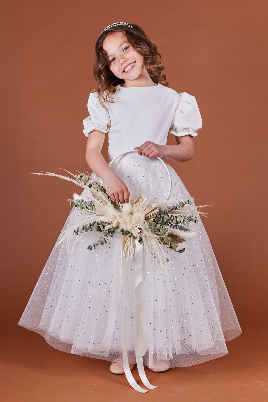 Annie Spot Tulle Flower Girl Dress