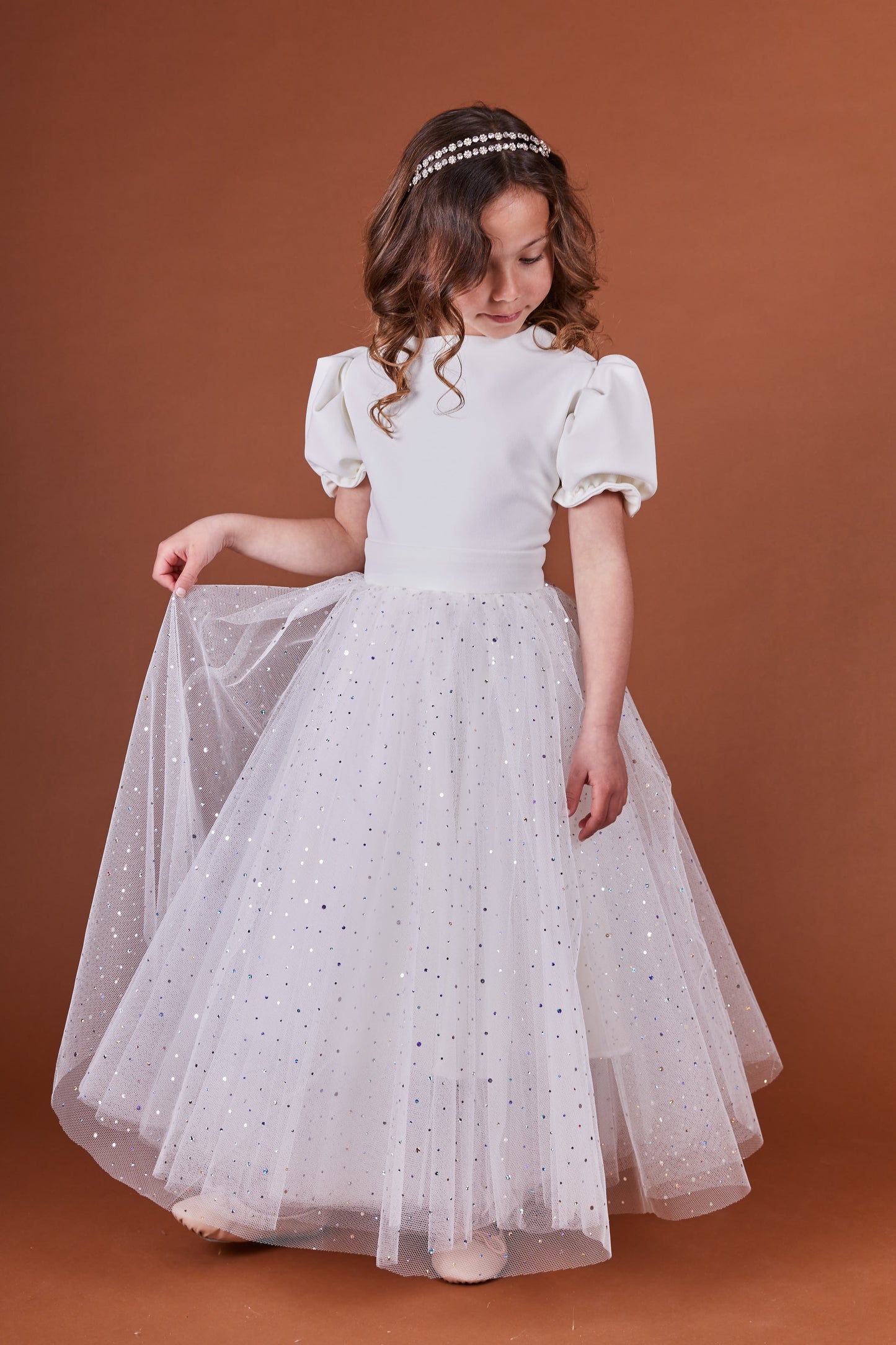 Annie Spot Tulle Flower Girl Dress