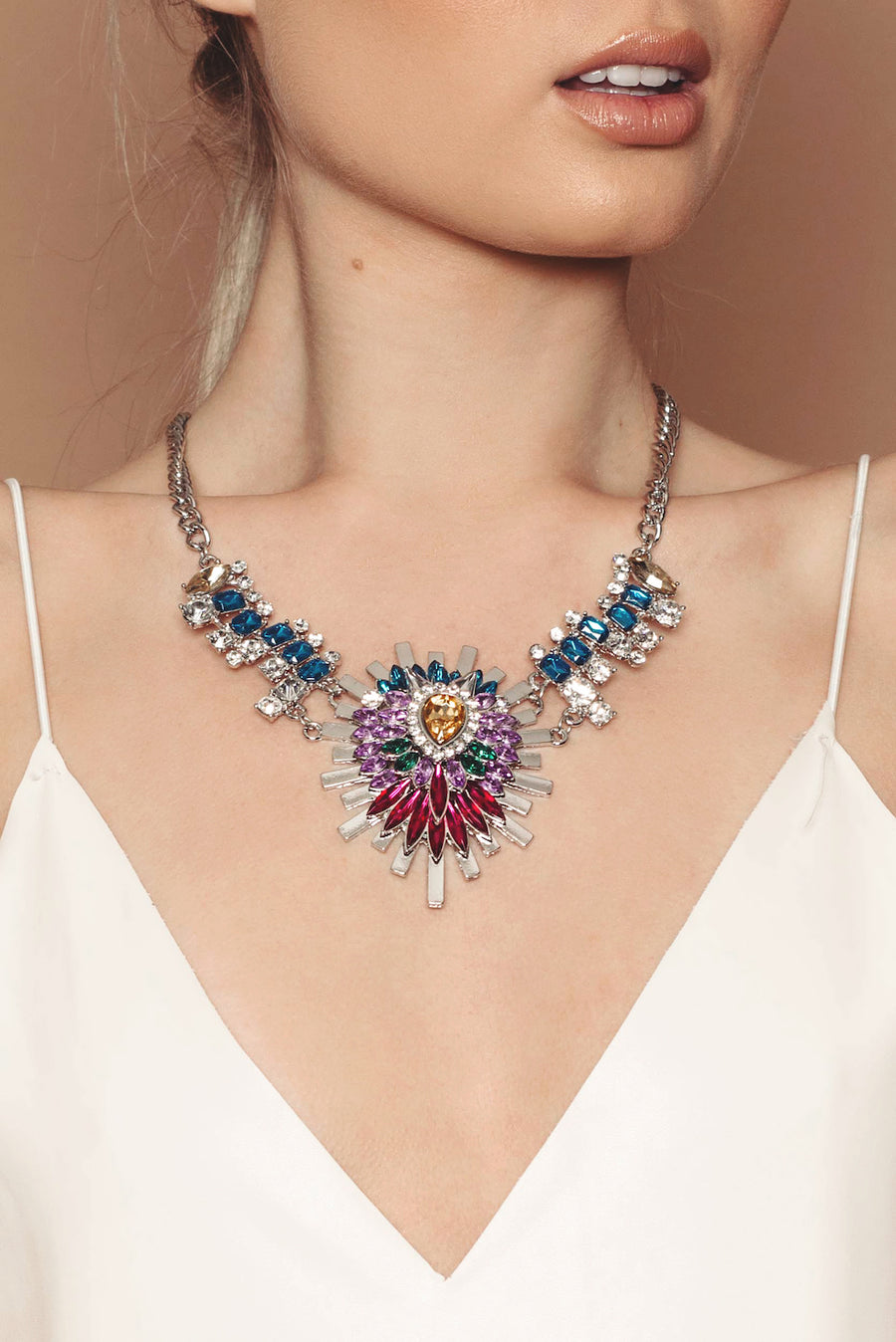 Multi-Colour Crystal Necklace