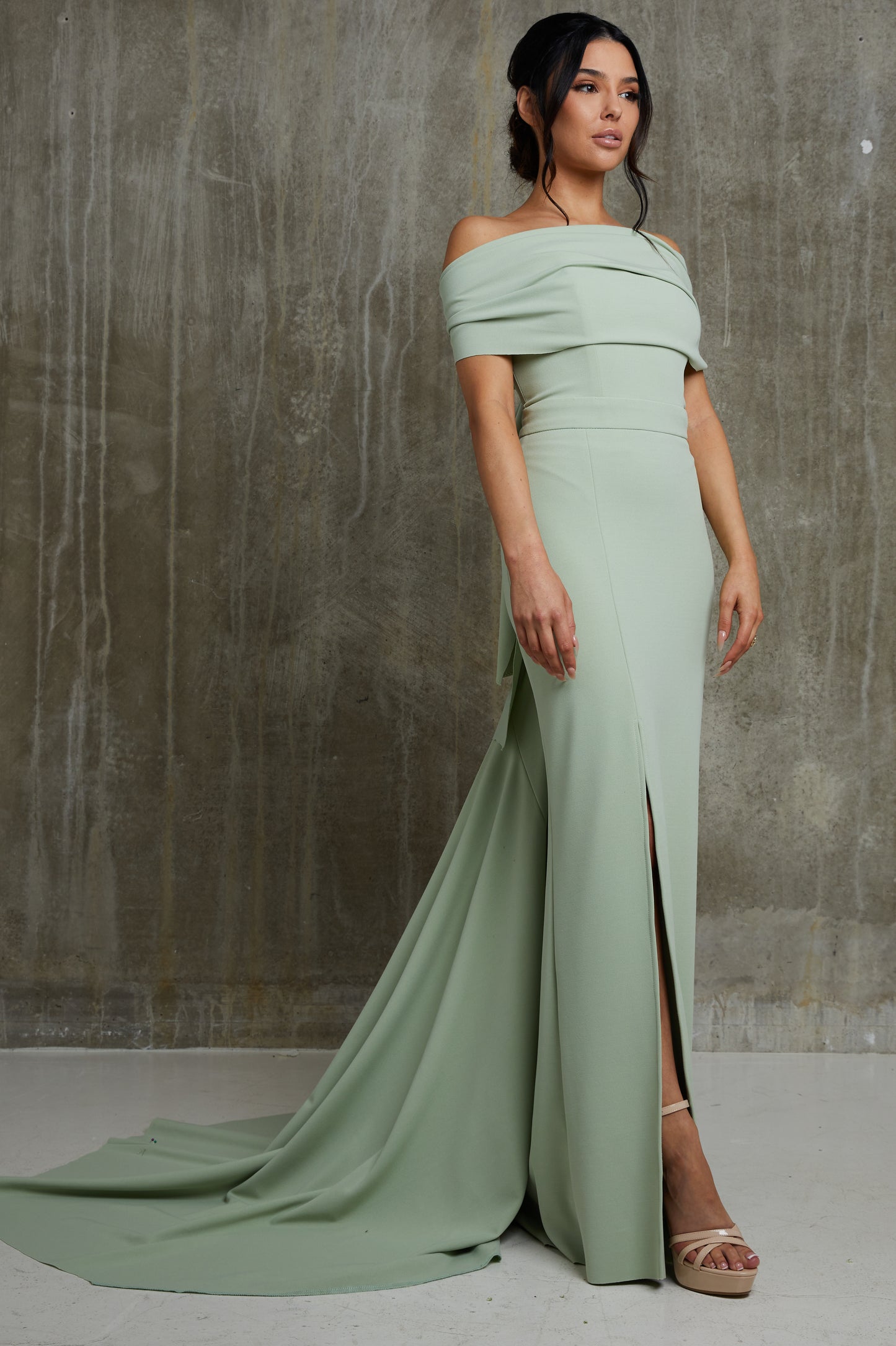 Chantel Mint Multiway Bardot Bridesmaid Dress