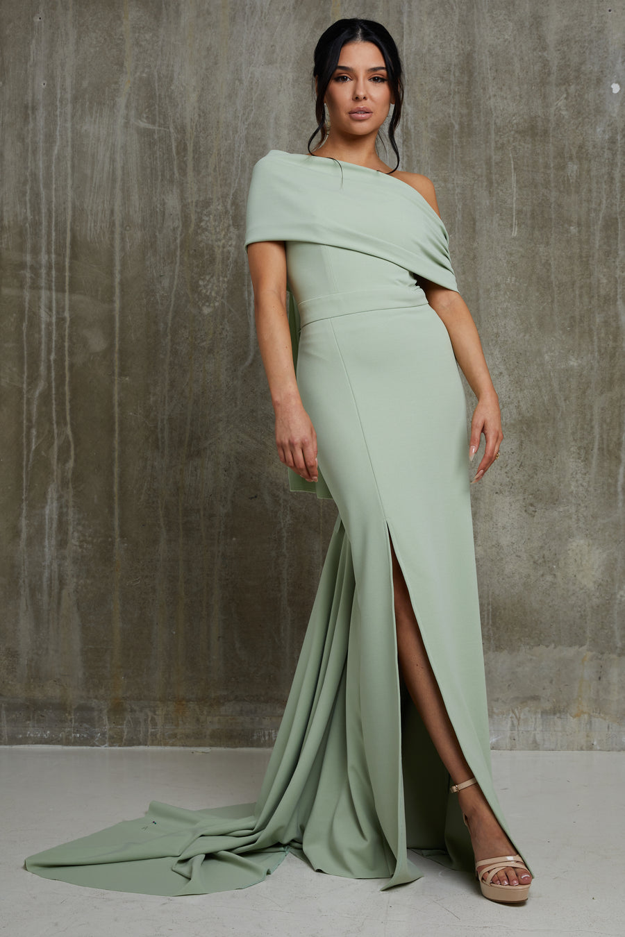 Chantel Mint Multiway Bardot Bridesmaid Dress