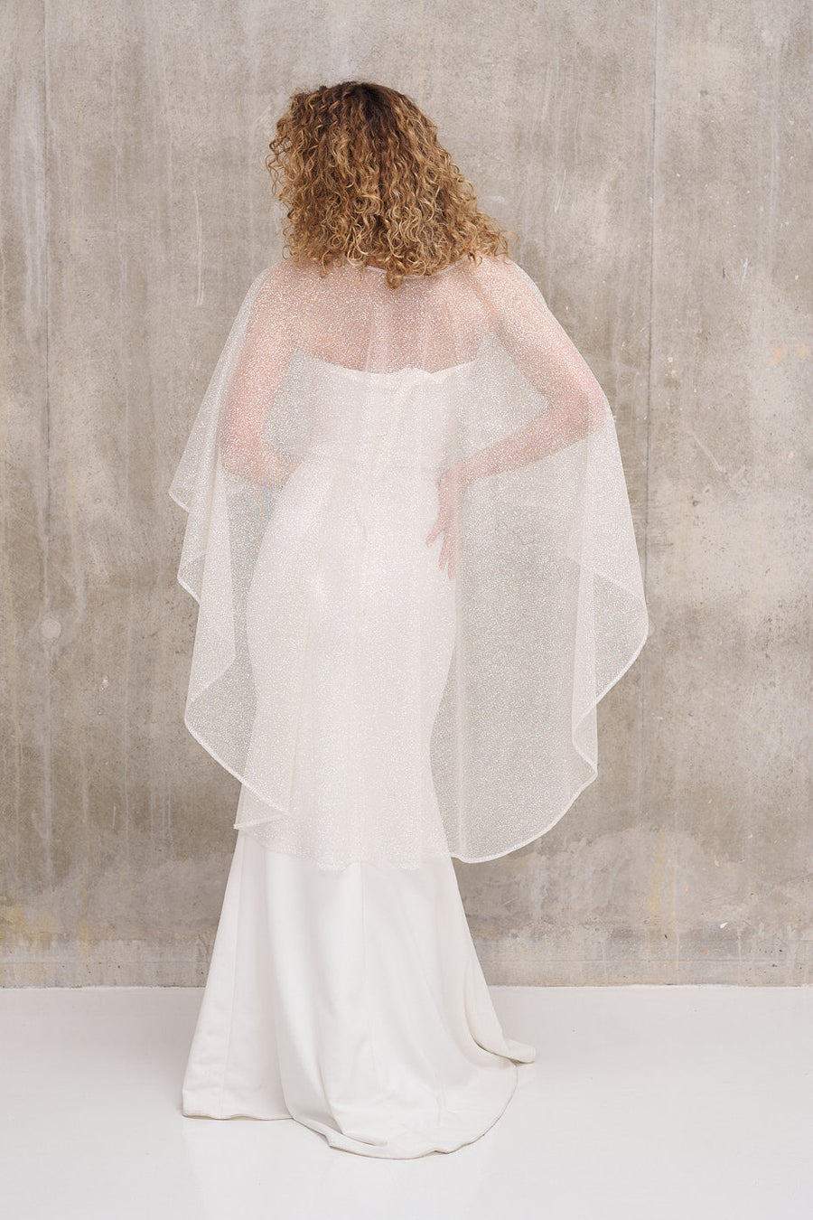 Ivory Bandeau Fluted Bridesmaid Dress